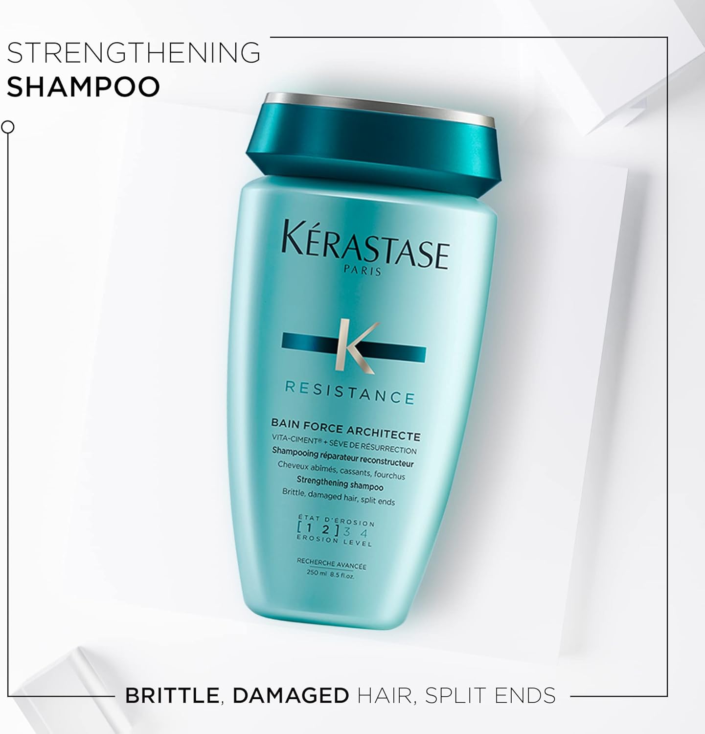Kérastase Resistance Bain Force Architecte – Strengthening Shampoo for Damaged Hair