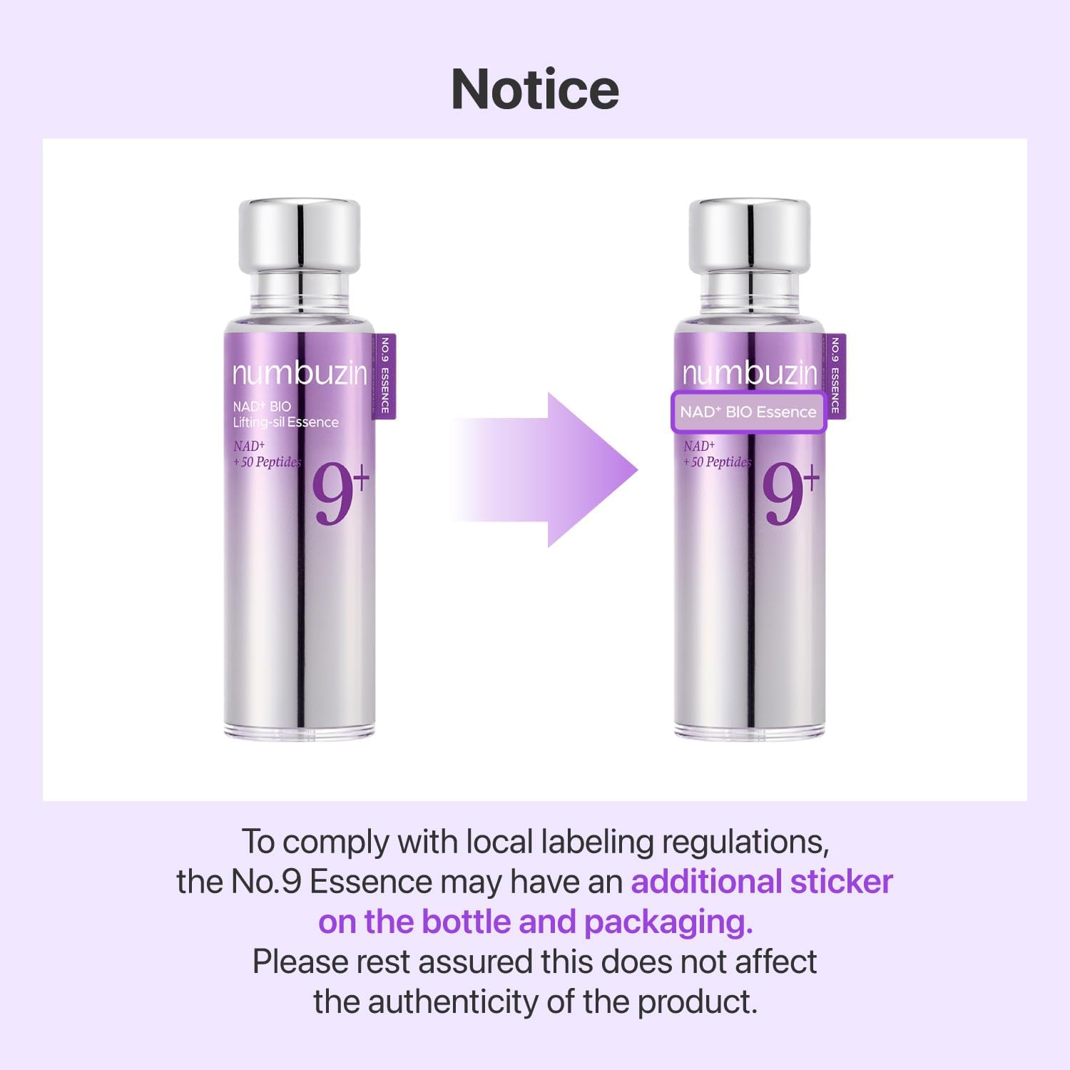 numbuzin No.9 NAD+ BIO Essence - Firming Anti-Aging Serum, 50 mL