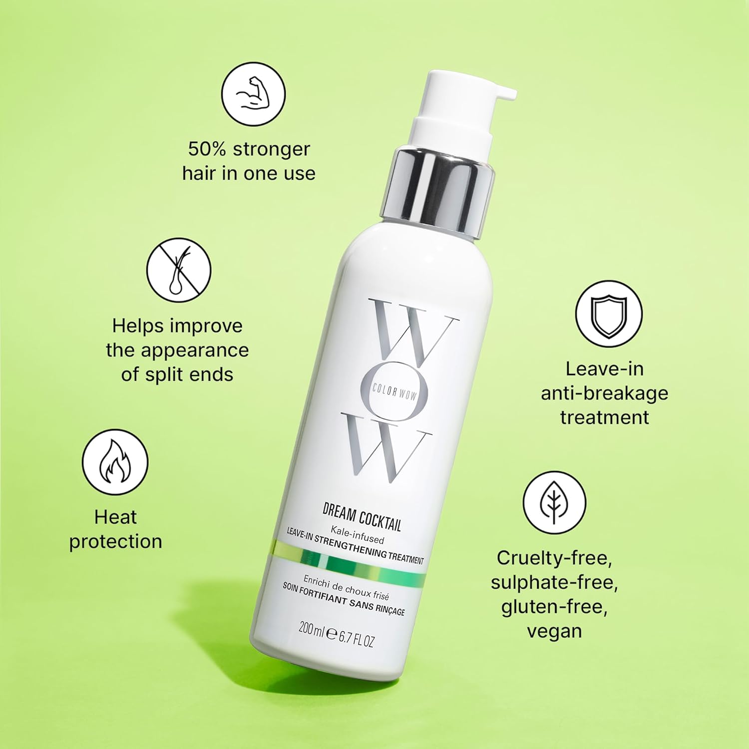 COLOR WOW Dream Cocktail Kale-Infused Leave-In Treatment, 200 mL