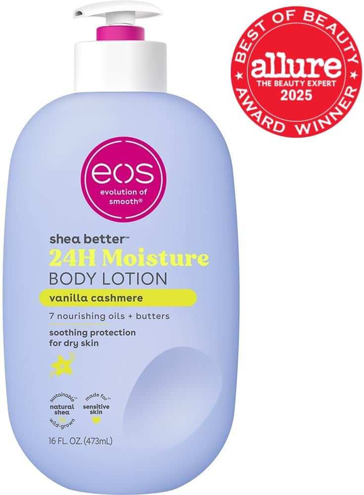 eos Vanilla Cashmere Body Lotion – Shea Better 24hr Moisture
