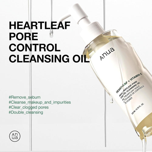 ANUA Heartleaf Pore Control Cleansing Oil - Makeup & Blackhead Remover, 200 mL