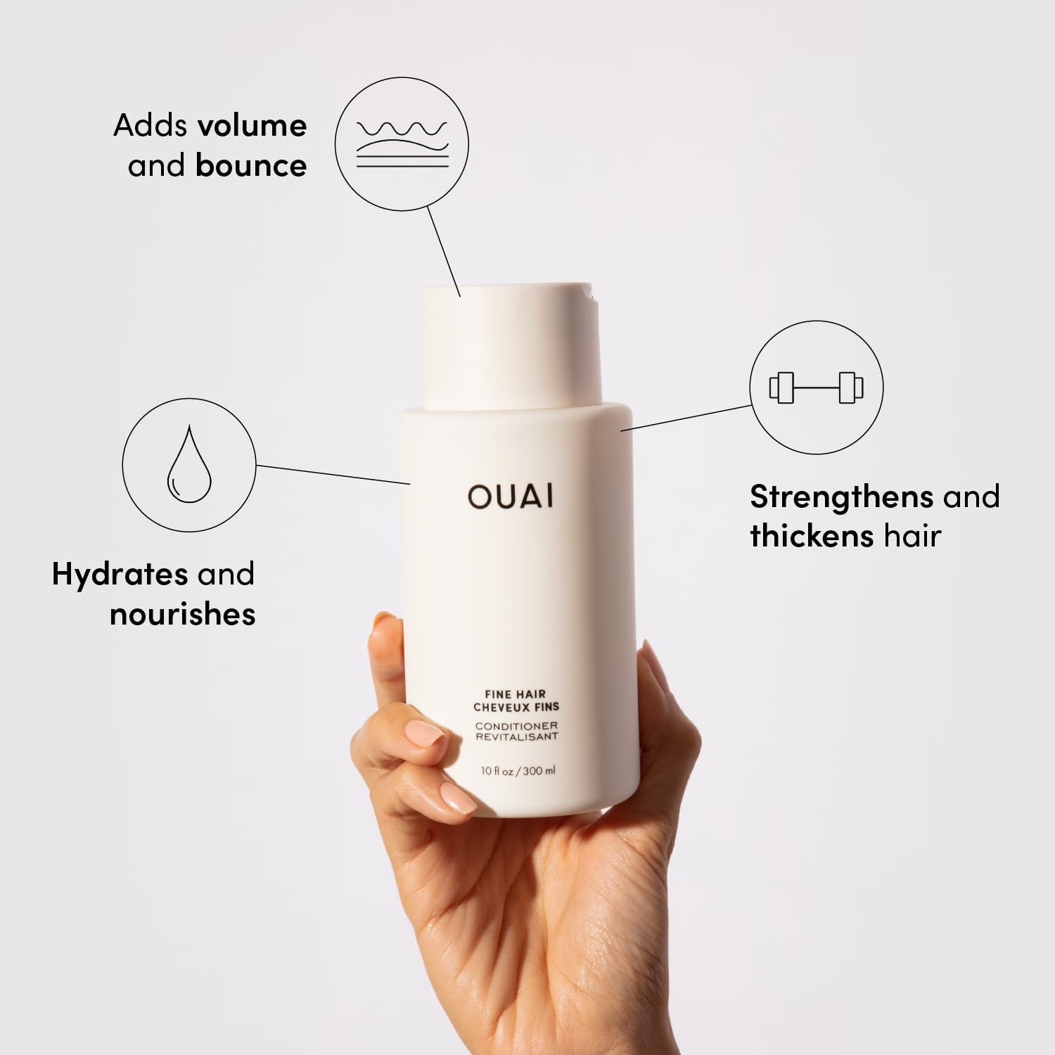 OUAI Fine Hair Conditioner Refill - Volumizing Conditioner for Fine Hair | 946ml
