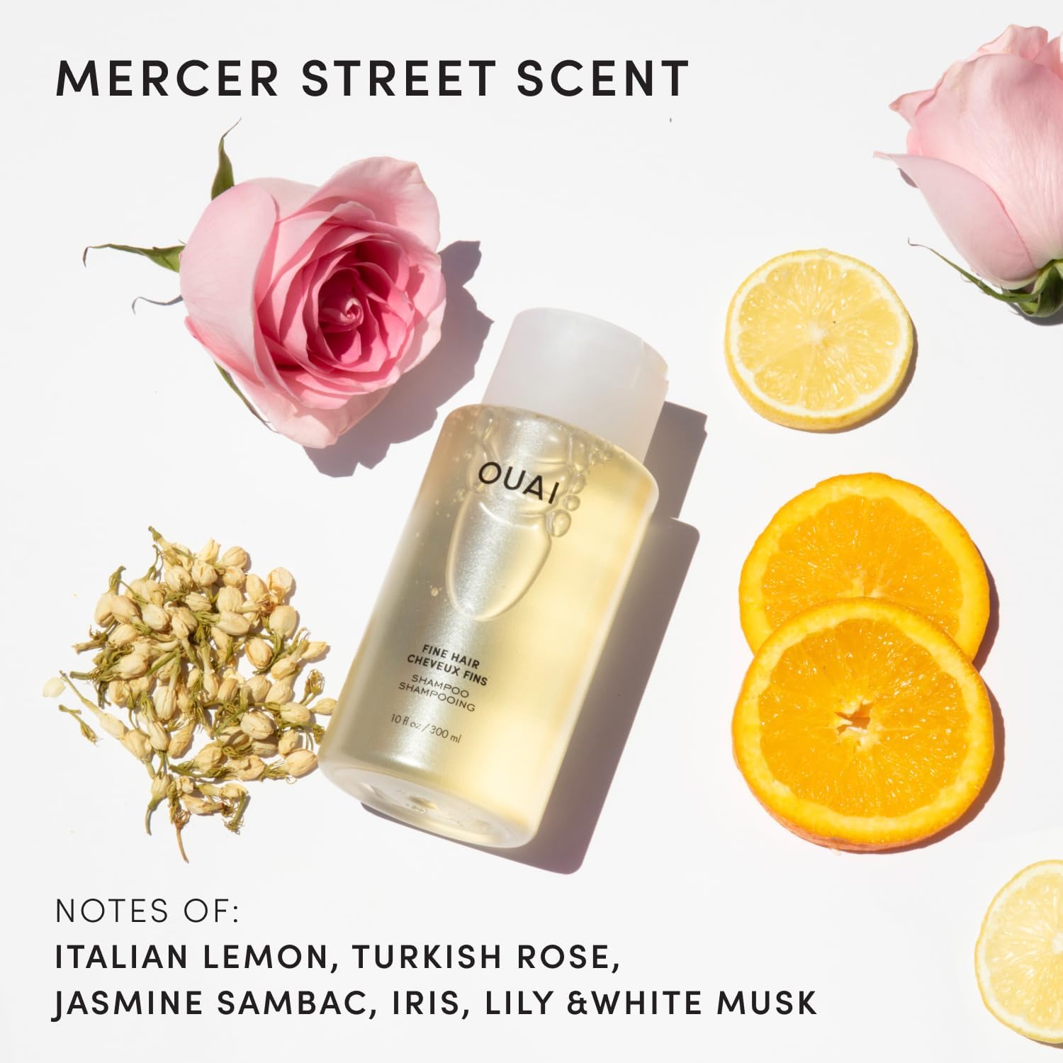 OUAI Fine Shampoo - Volumizing Shampoo with Keratin & Biotin for Fine Hair | 300ml