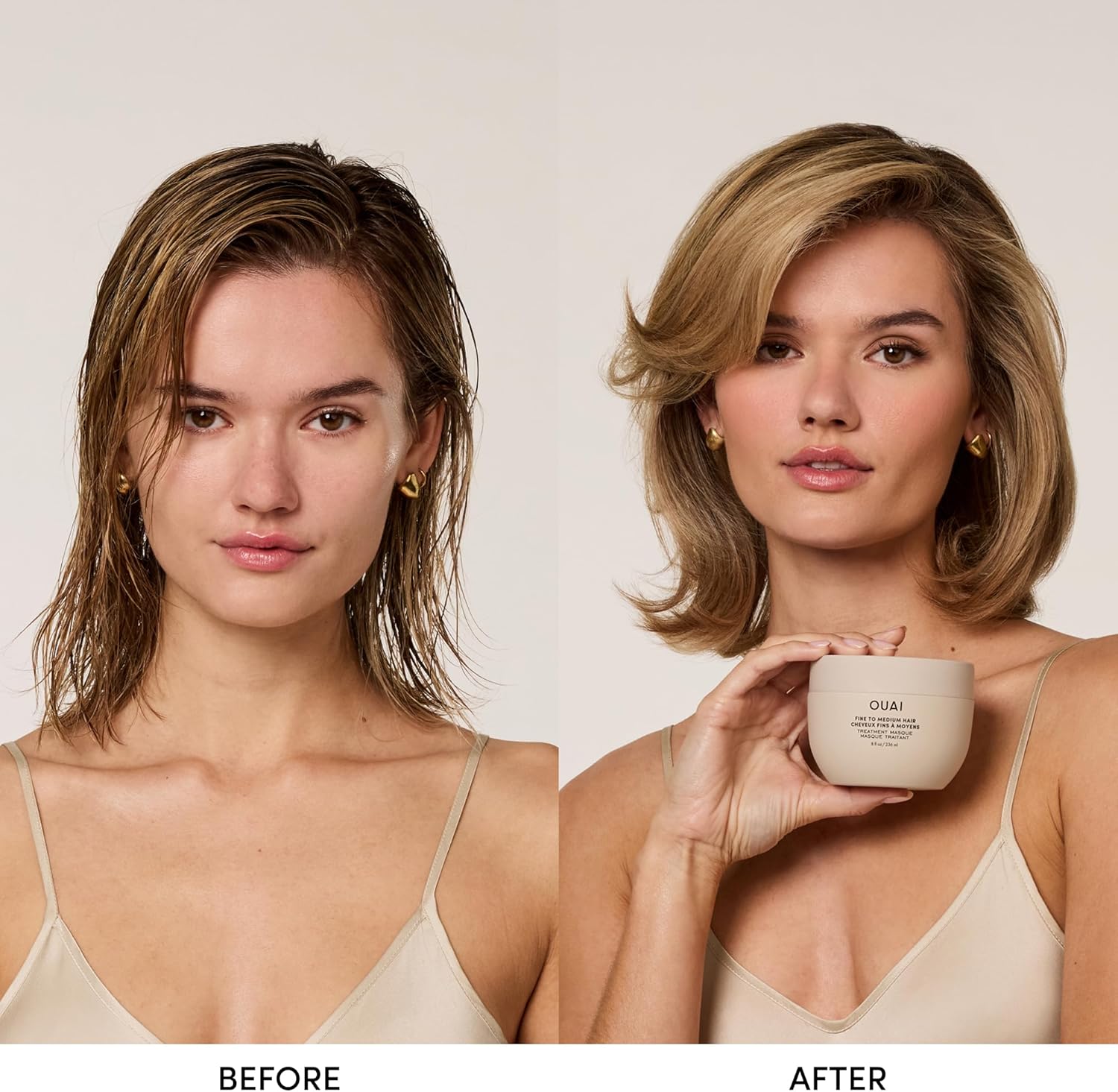 OUAI Fine to Medium Hair Treatment Masque - Repair & Hydration Hair Mask | 236ml