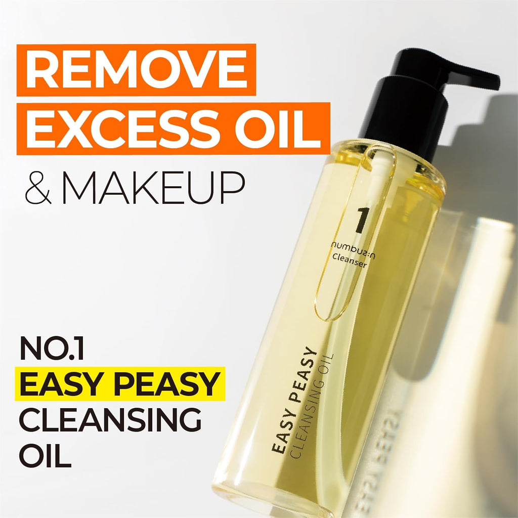 numbuzin No.1 Easy Peasy Cleansing Oil - Makeup Removing Cleanser, 200 mL