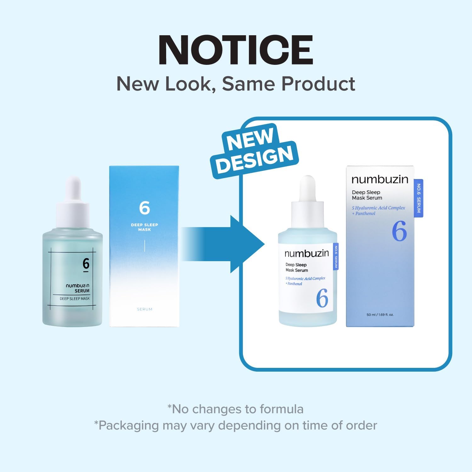 numbuzin No.6 Deep Sleep Mask Serum - Iceland Glacier Water, 50 mL