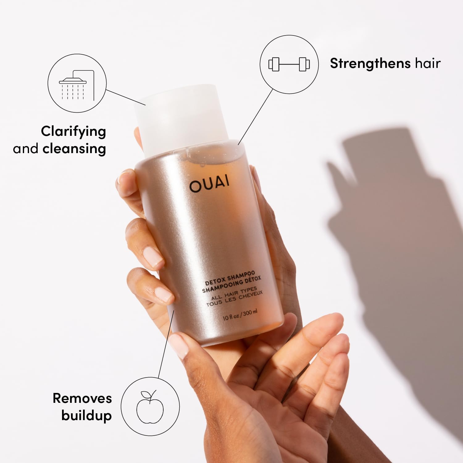 OUAI Detox Shampoo Refill - Clarifying Shampoo for Buildup & Hard Water | 946ml