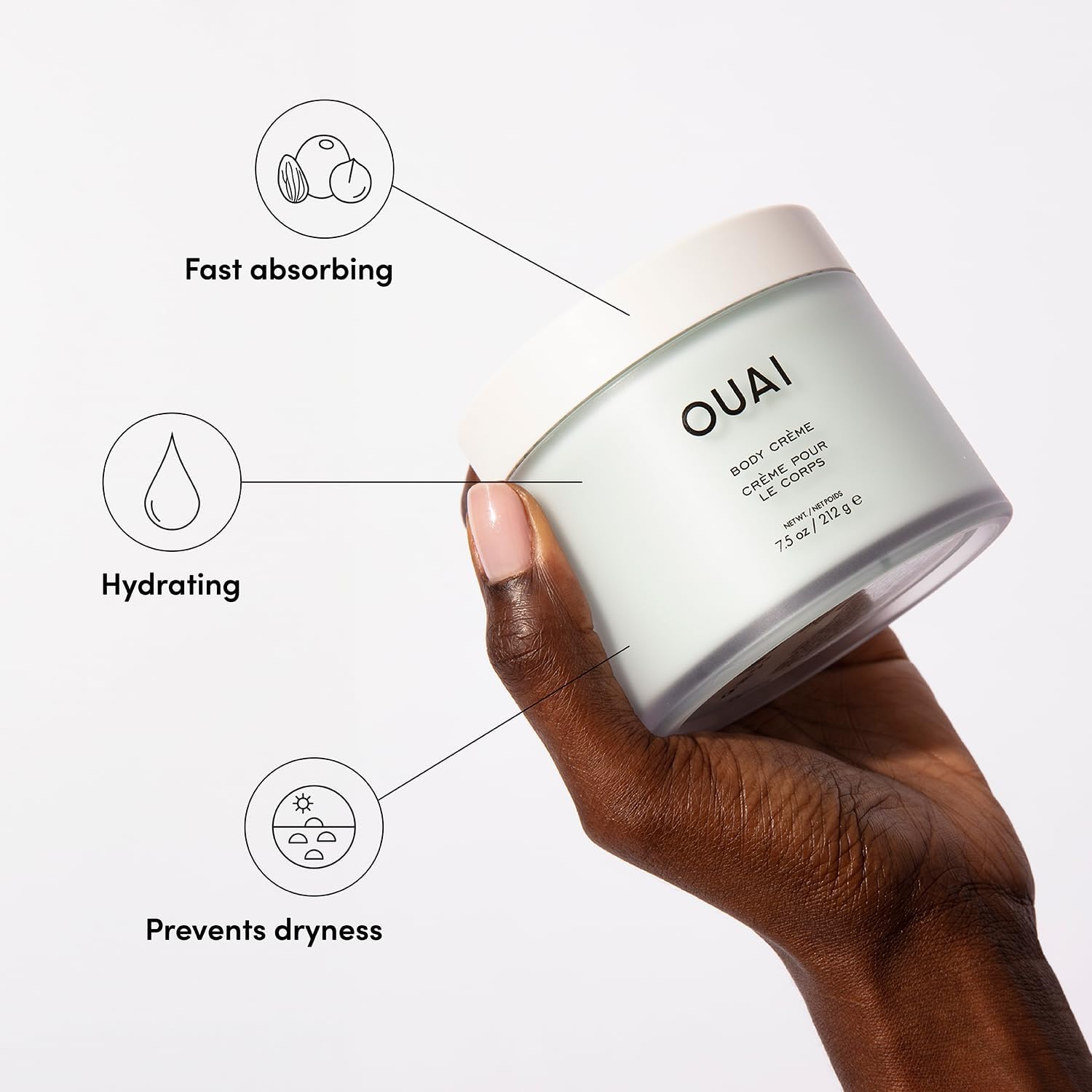 OUAI Body Cream, Shibuya - Hydrating Whipped Body Cream | 7.5oz