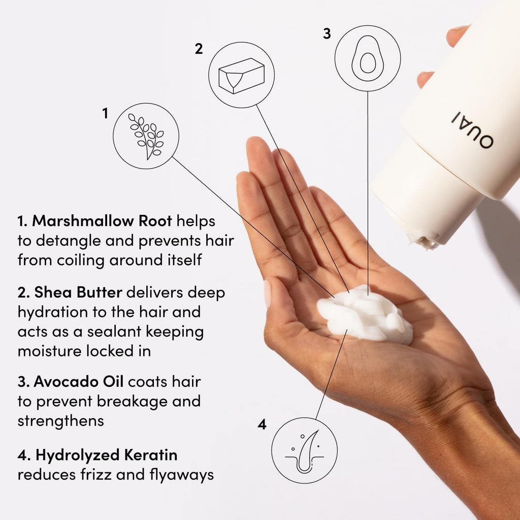 OUAI Thick Hair Conditioner - Moisturizing Conditioner for Dry, Frizzy Hair | 300ml