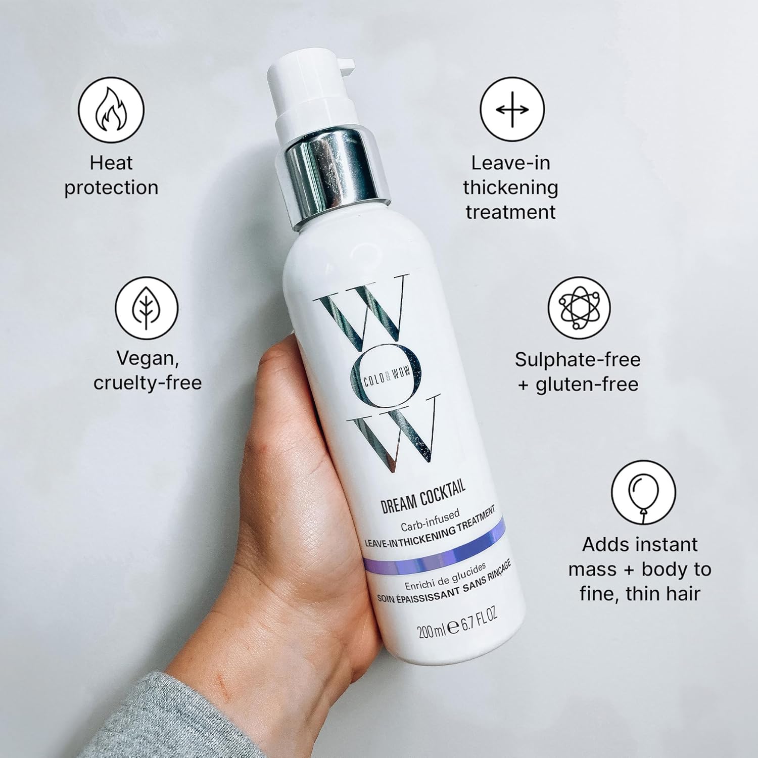 COLOR WOW Dream Cocktail Carb-Infused Leave-In Thickening Treatment, 200 mL