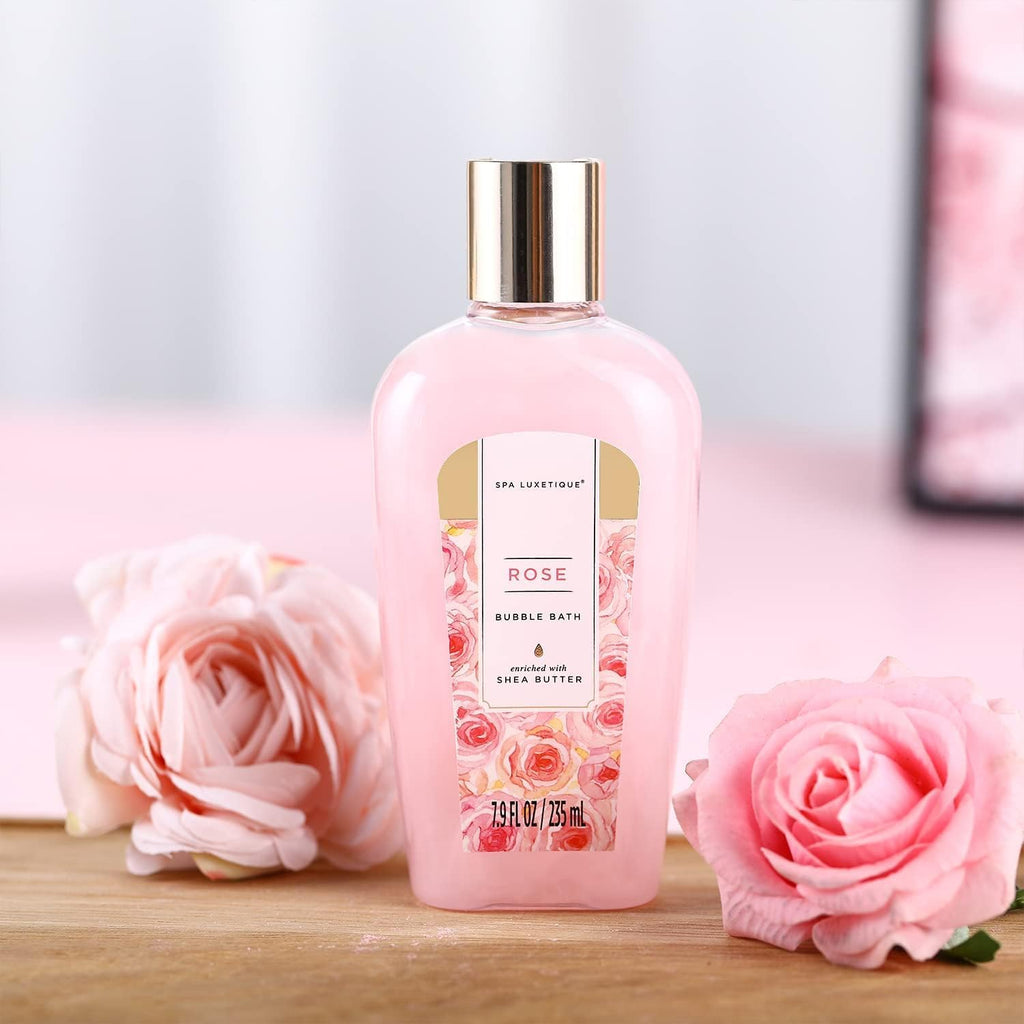 Spa Luxetique Spa Gift Set, 8pcs Rose Bath Gift Set