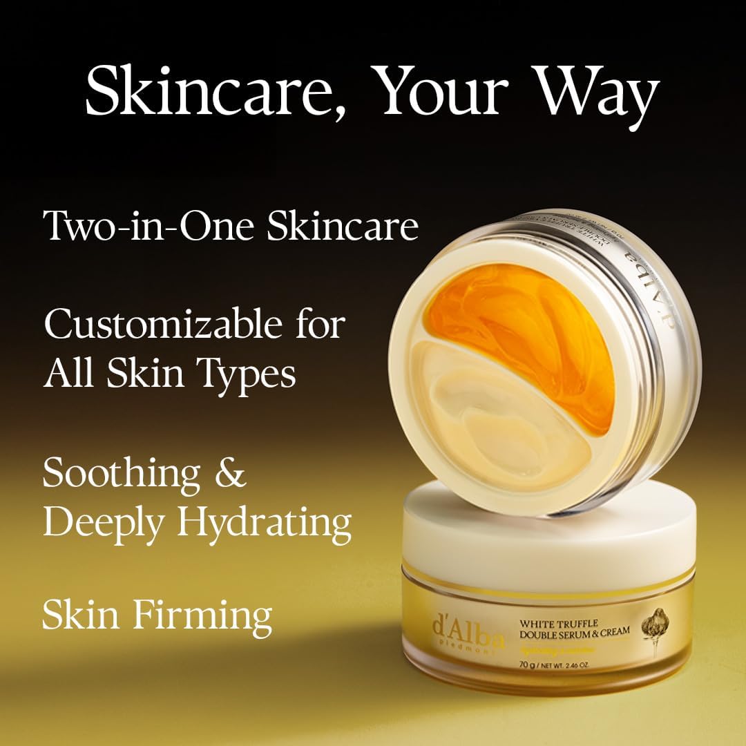 d'Alba Italian White Truffle Double Serum & Cream - 2-in-1 Moisturizer, 70g