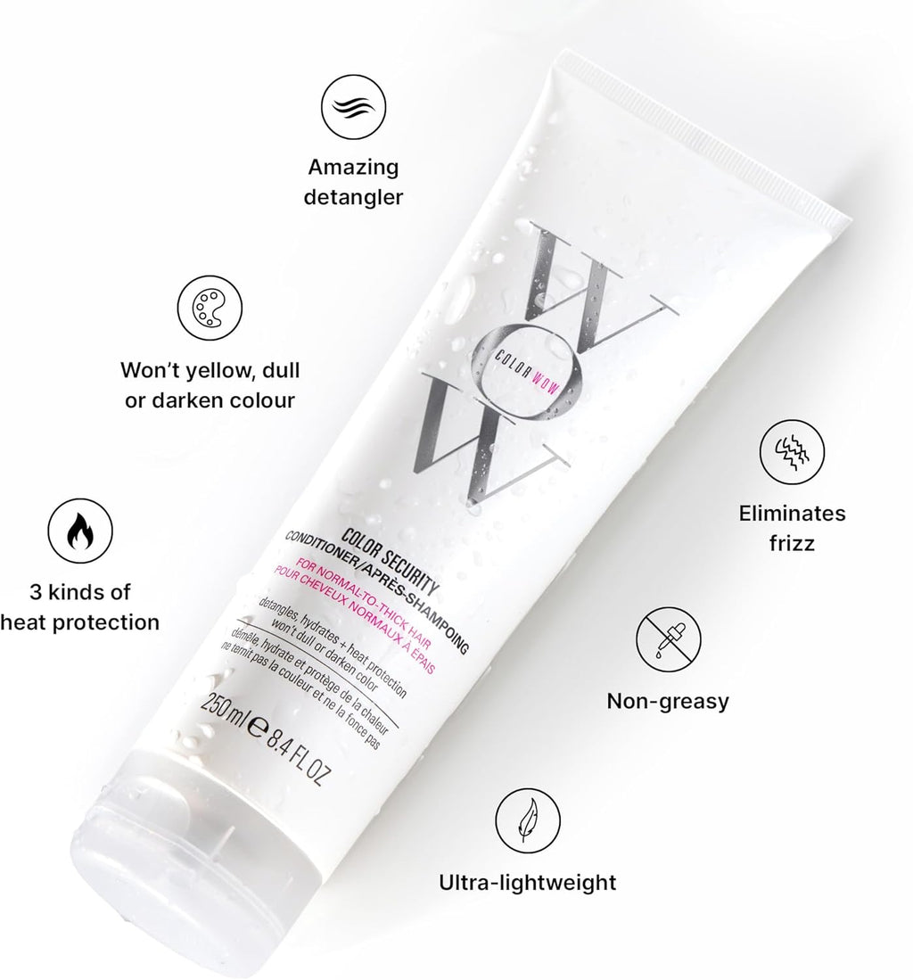 COLOR WOW Color Security Shampoo & Conditioner Duo for Normal to Thick Hair, 2 x 250 mL