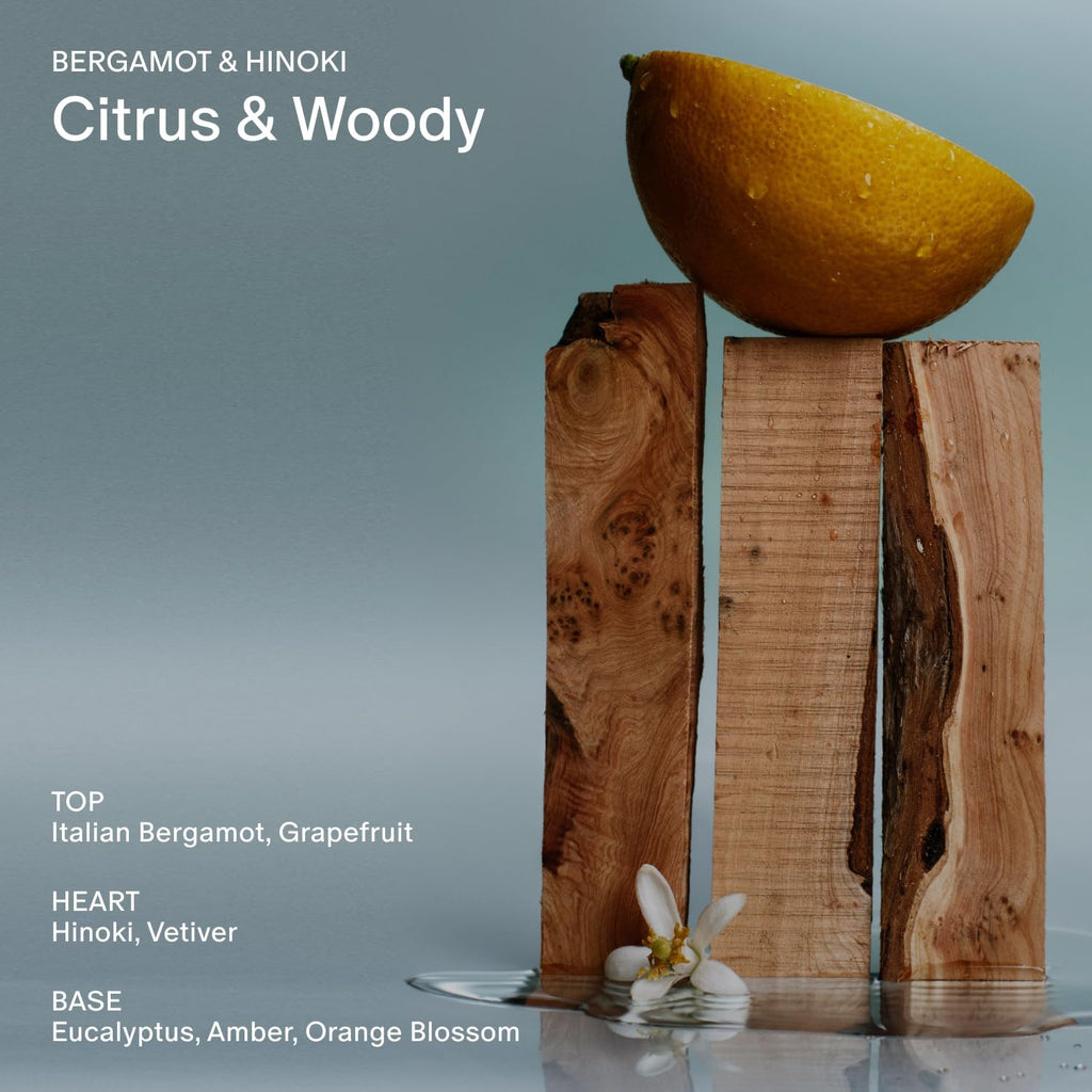 Salt & Stone Body Wash with Antioxidants for Deep Moisture | Bergamot & Hinoki Refill