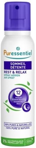 Puressentiel Rest & Relax Air Spray 200ml | 12 Essential Oils with Lavender & Chamomile