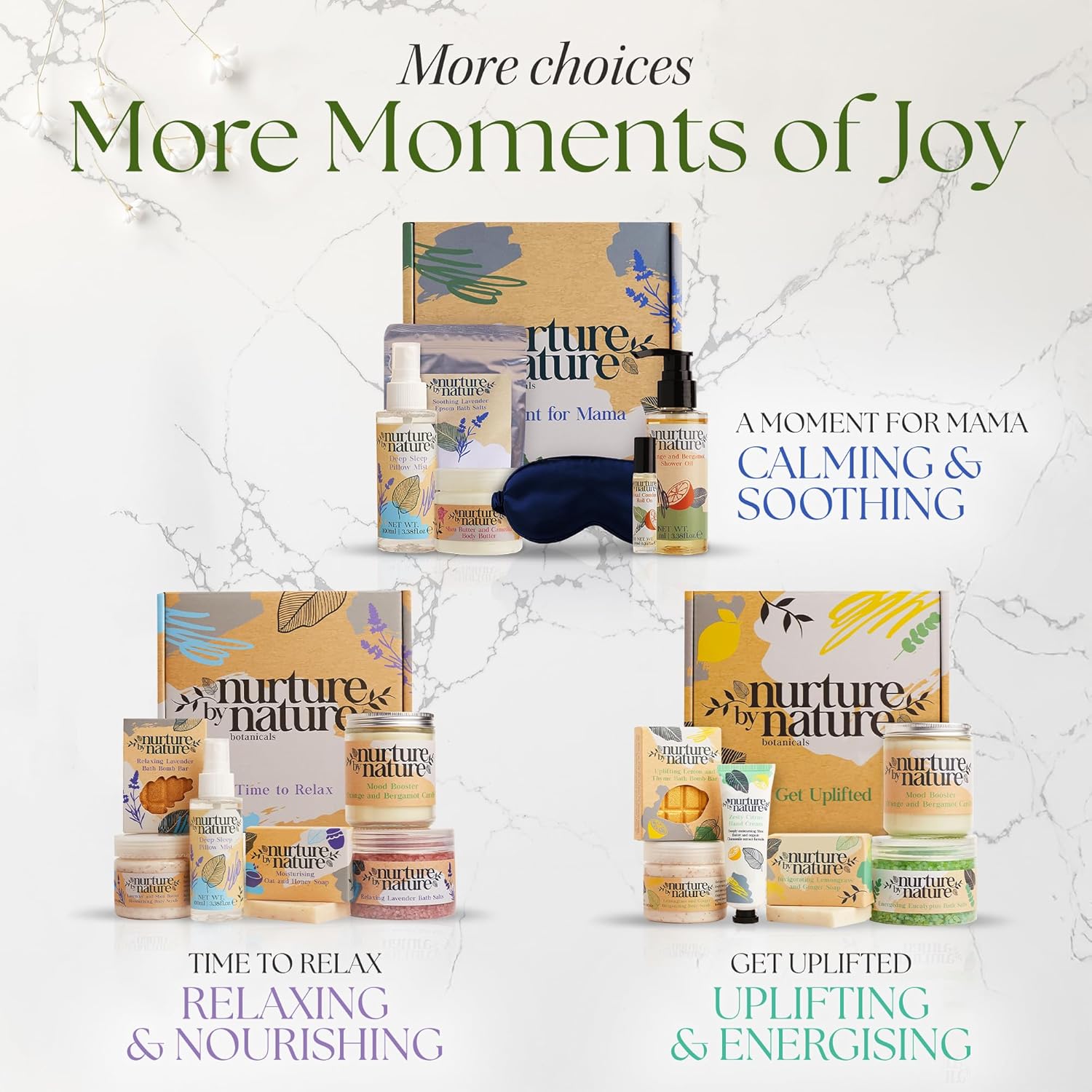 Nurture by Nature Relax & Calm Spa Gift Set - 6 Piece Lavender Collection