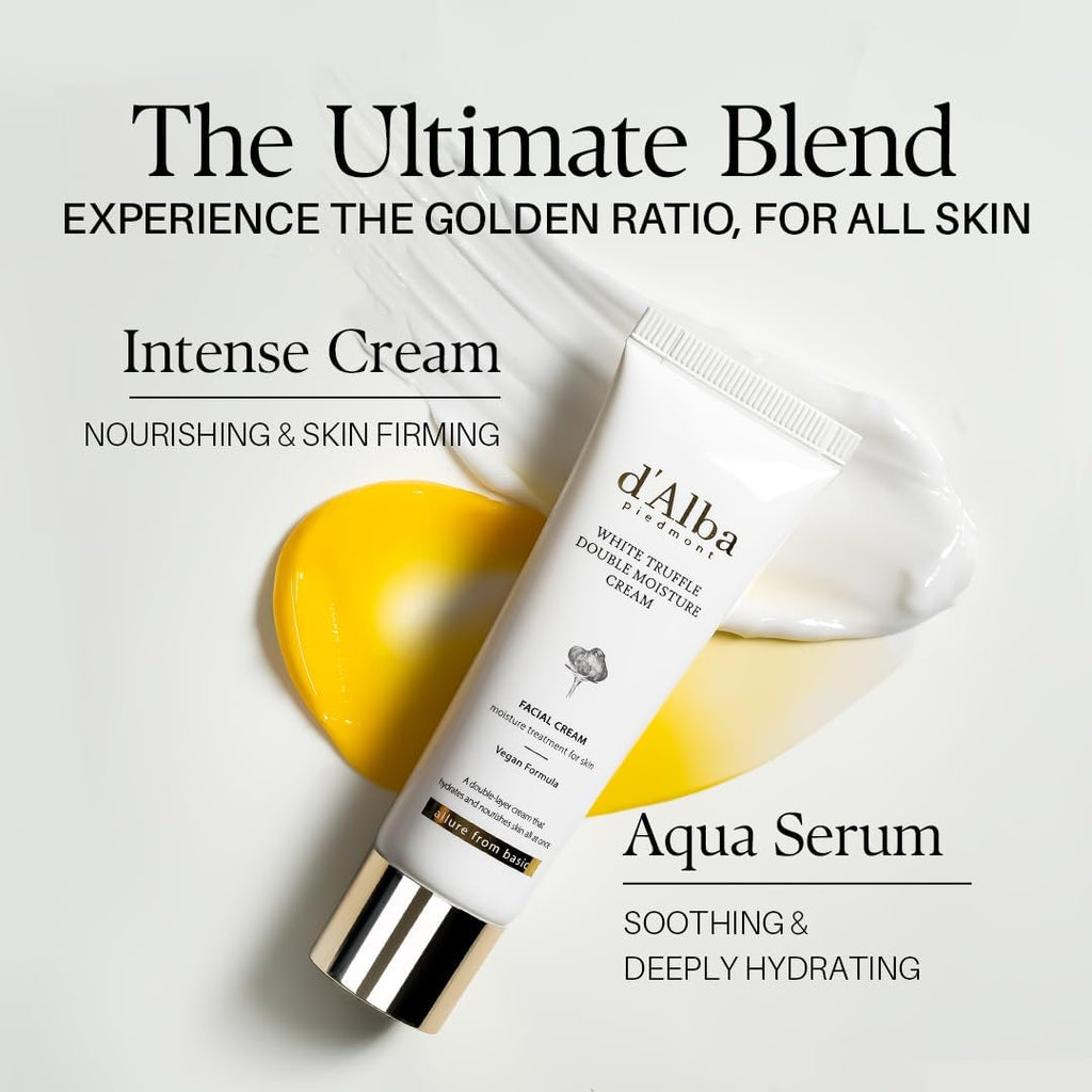 d'Alba White Truffle Double Moisture Cream - Vegan Dual Formula, 60 mL