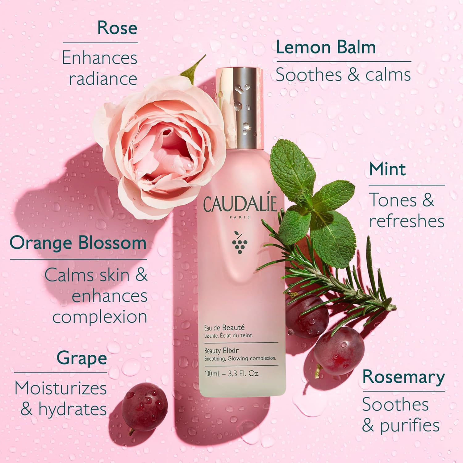 Caudalie Beauty Elixir Prep, Set, Glow Face Mist