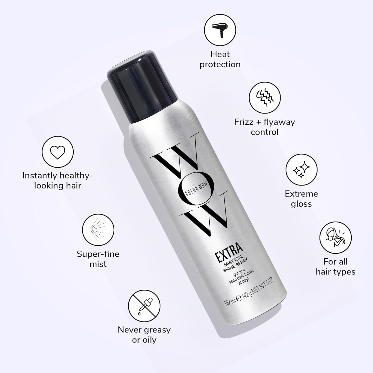 COLOR WOW Extra Shine Spray - Lightweight Glossing Spray