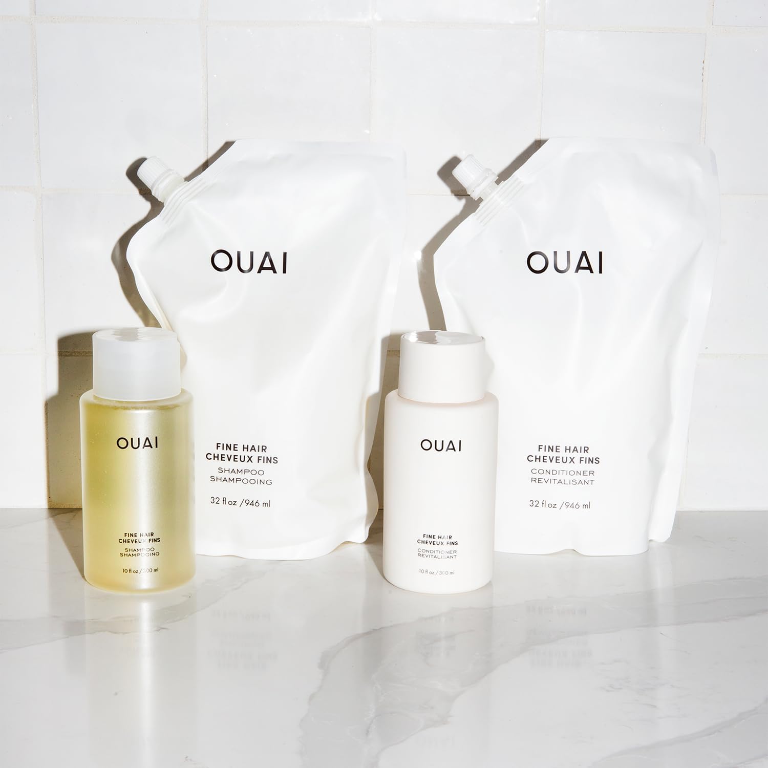 OUAI Fine Hair Conditioner Refill - Volumizing Conditioner for Fine Hair | 946ml