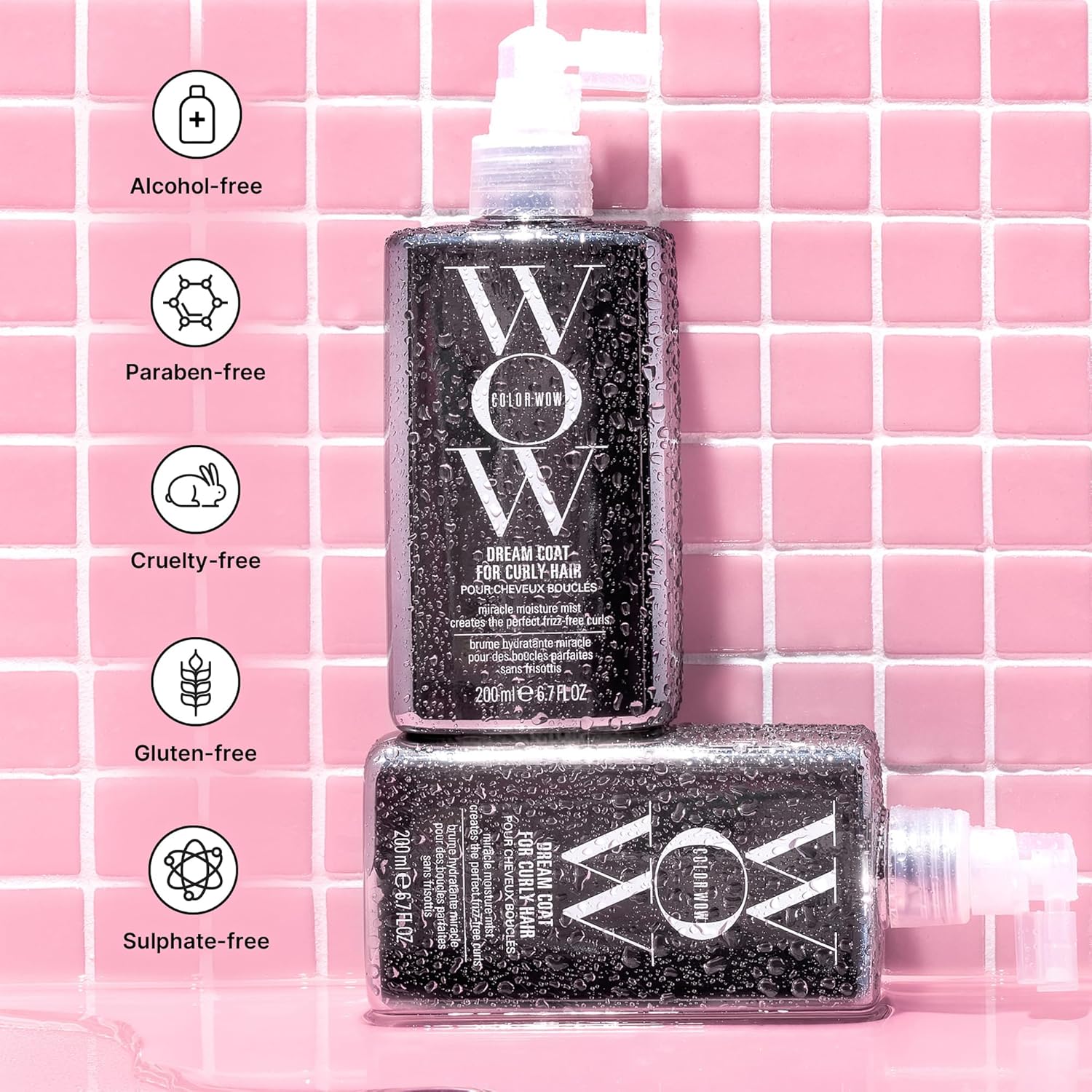 COLOR WOW Dream Coat for Curly Hair - Lightweight Anti-Frizz Spray