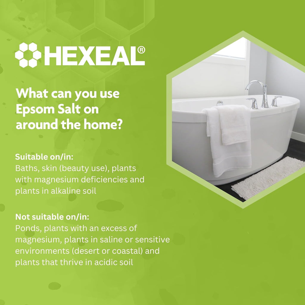Hexeal Epsom Salt 10kg – Food Grade Magnesium Sulphate