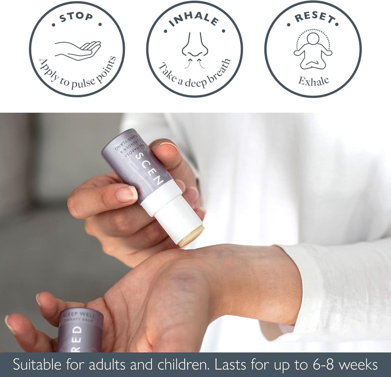 Scentered Sleep Well Aromatherapy Balm Stick – Lavender Essential Oil Roll On