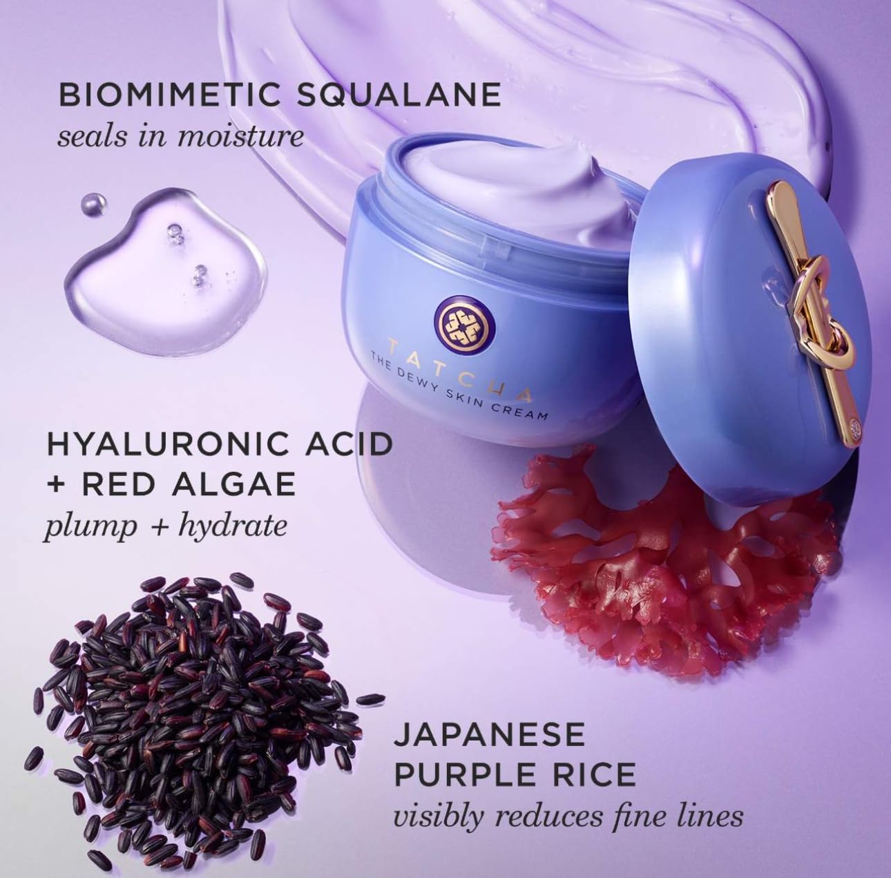 TATCHA The Dewy Skin Cream 10 ML - Rich Moisturiser for Plump, Dewy Skin