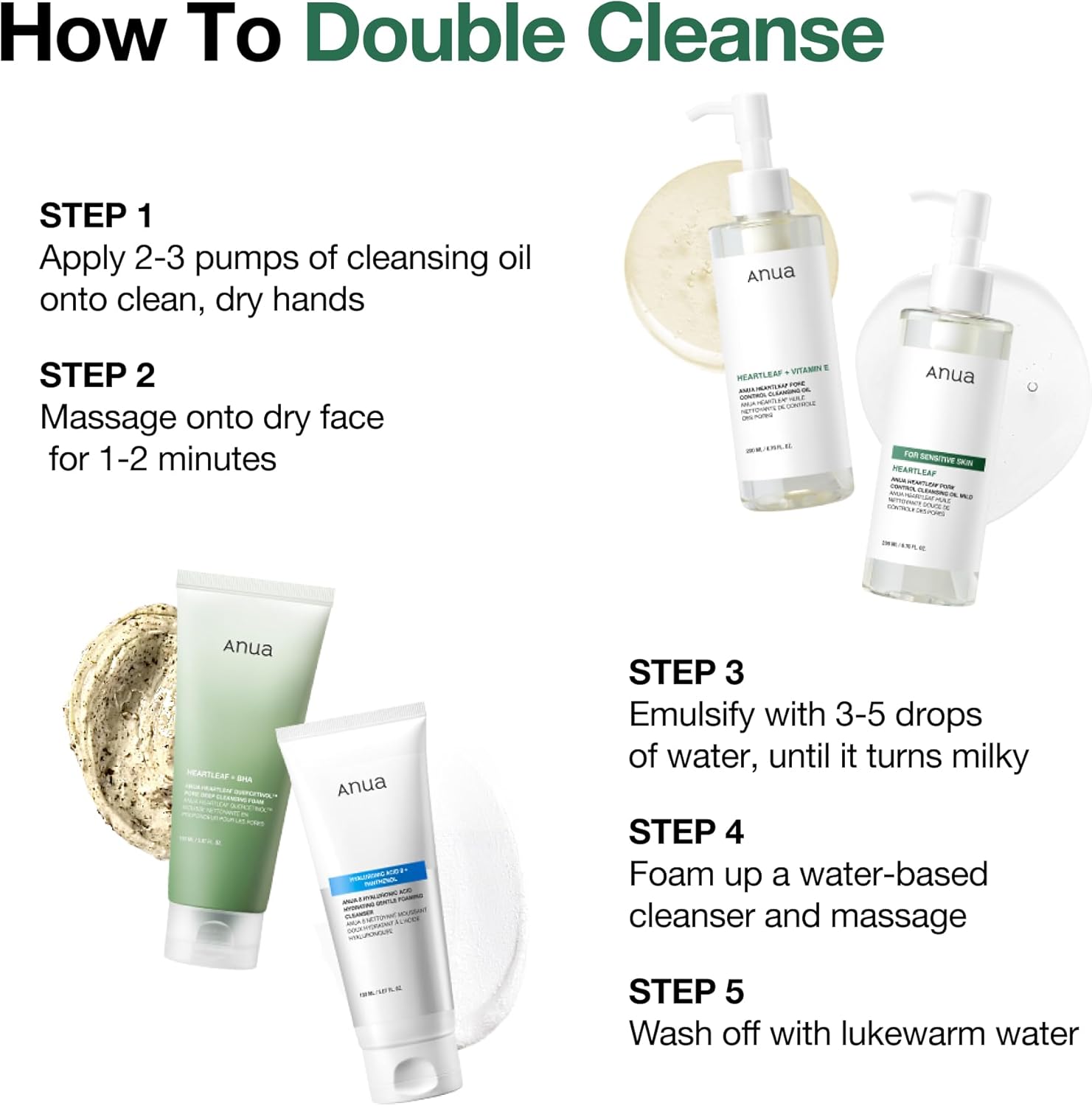 ANUA Heartleaf Pore Control Cleansing Oil - Makeup & Blackhead Remover, 200 mL