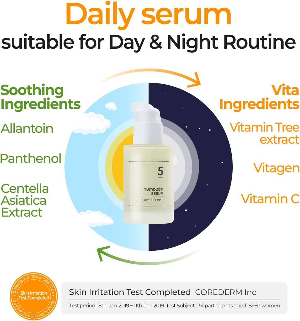 numbuzin No.5 Goodbye Blemish Serum - Vitamin C & Niacinamide, 50 mL