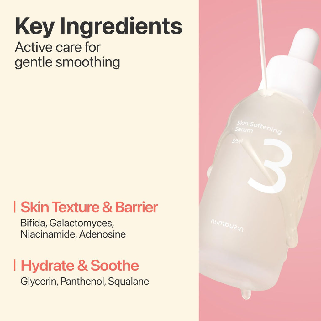 numbuzin No.3 Skin Softening Serum - Glass Skin Formula, 50 mL