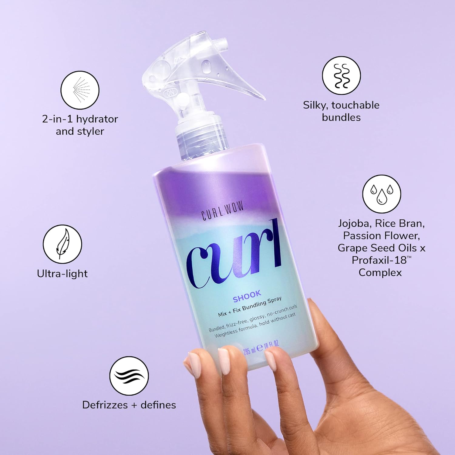 COLOR WOW Curl Wow Shook Mix + Fix Bundling Spray - Naked Technology