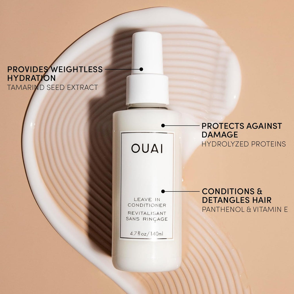 OUAI Leave In Conditioner & Heat Protectant Spray - Prime & Detangle | 140ml