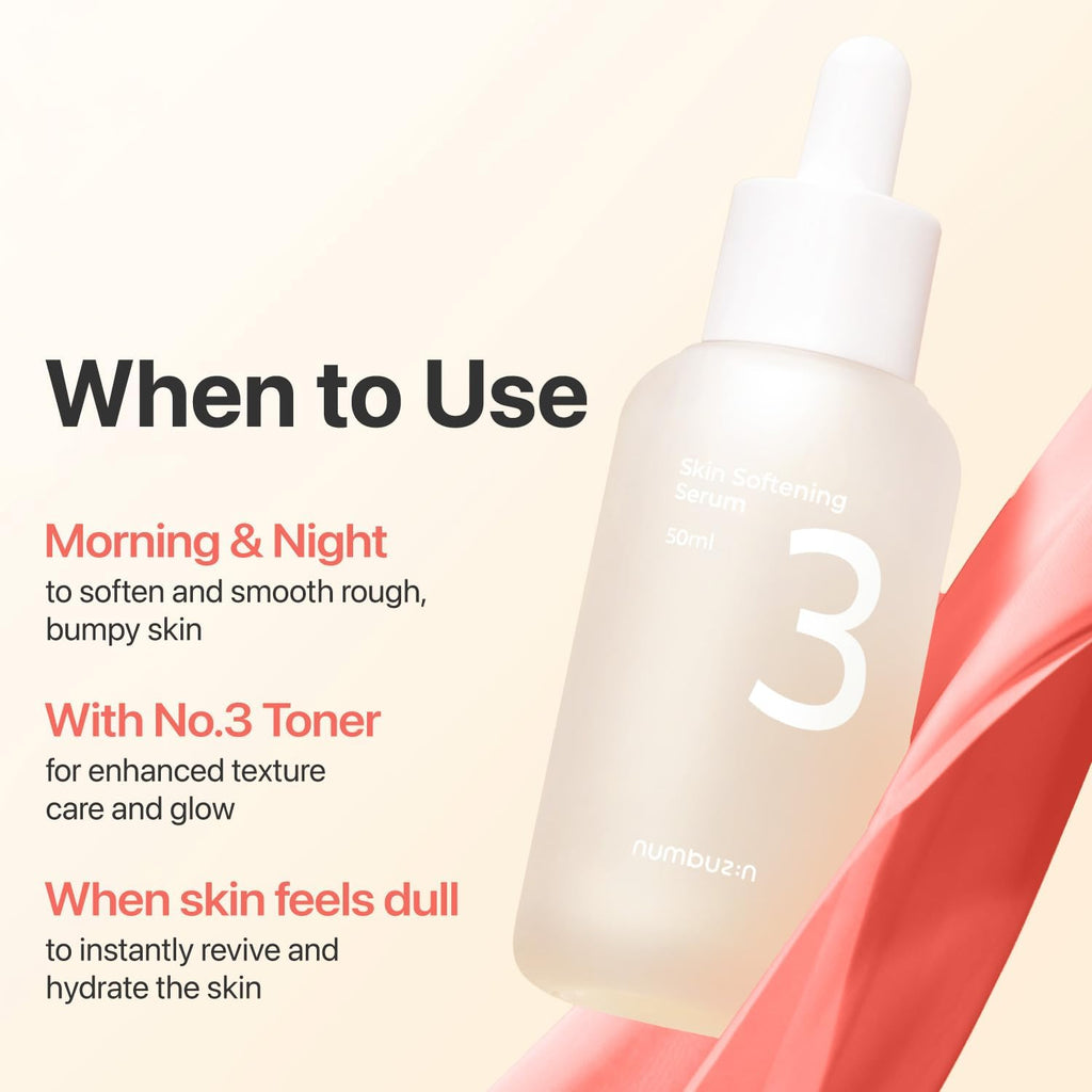 numbuzin No.3 Skin Softening Serum - Glass Skin Formula, 50 mL