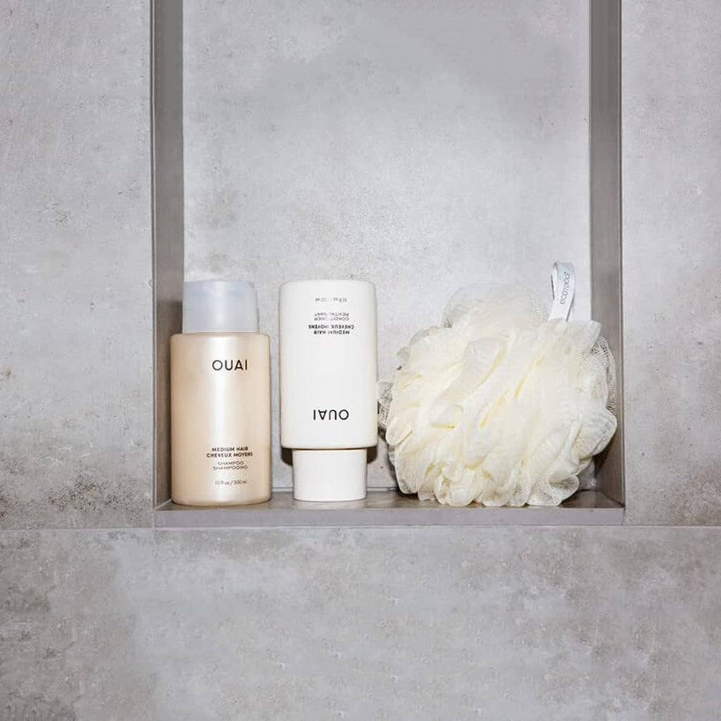 OUAI Medium Shampoo + Conditioner Set - Nourishing Hair Care Duo | 300ml Each