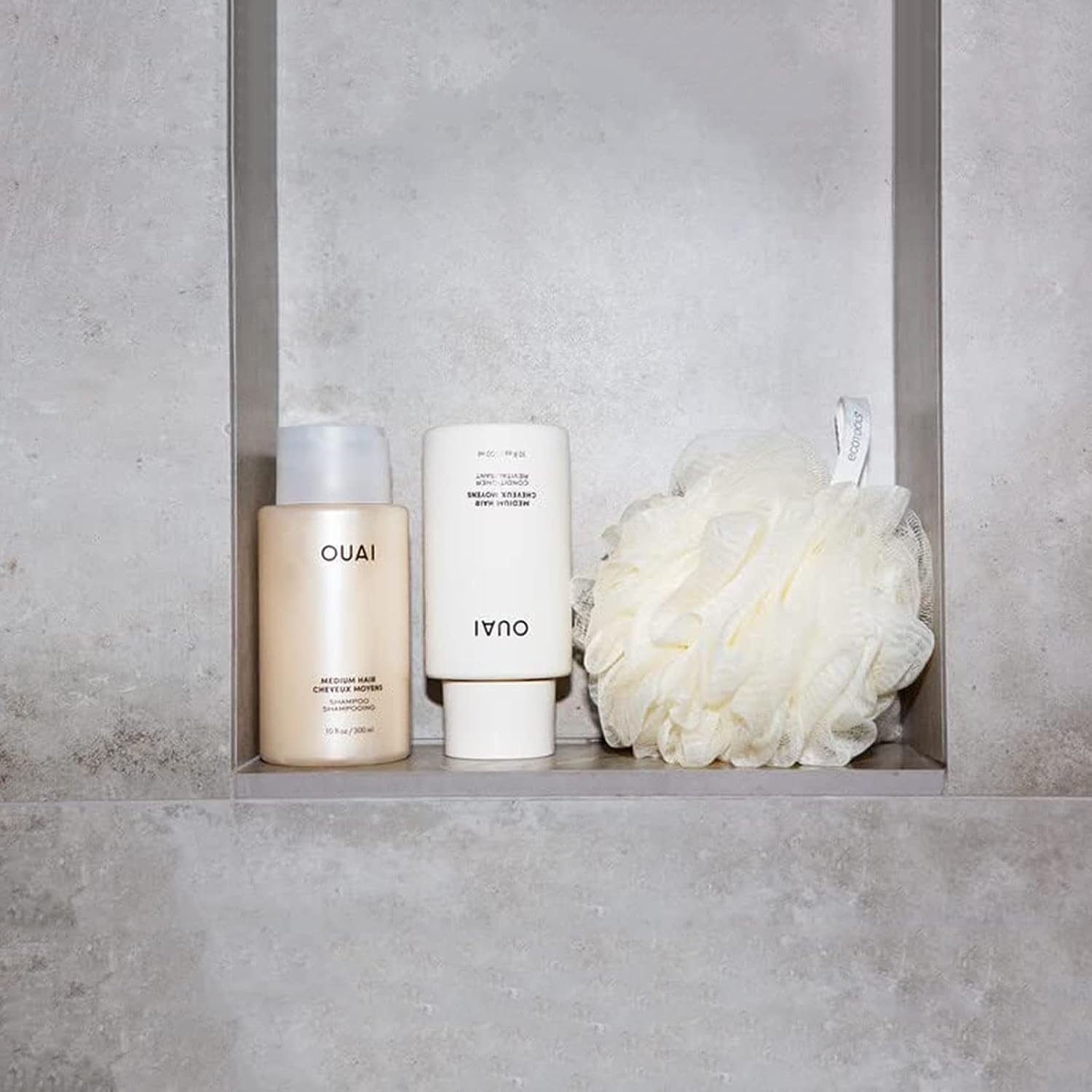 OUAI Medium Shampoo + Conditioner Set - Nourishing Hair Care Duo | 300ml Each