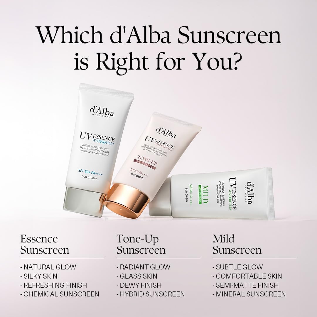 d'Alba Italian White Truffle Waterfull Tone-up Sunscreen SPF 50+ PA++++, 50 mL