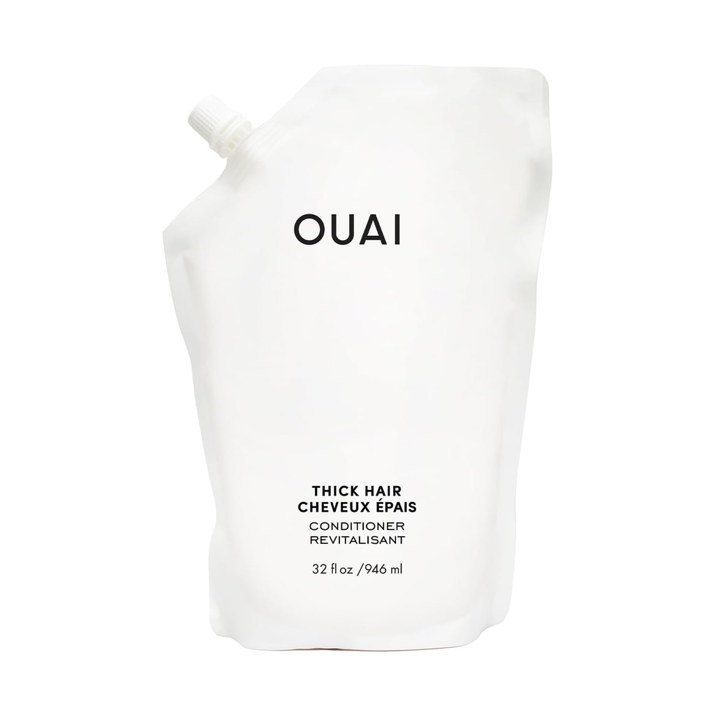 OUAI Thick Hair Conditioner Refill - Moisturizing Conditioner for Dry, Frizzy Hair | 946ml