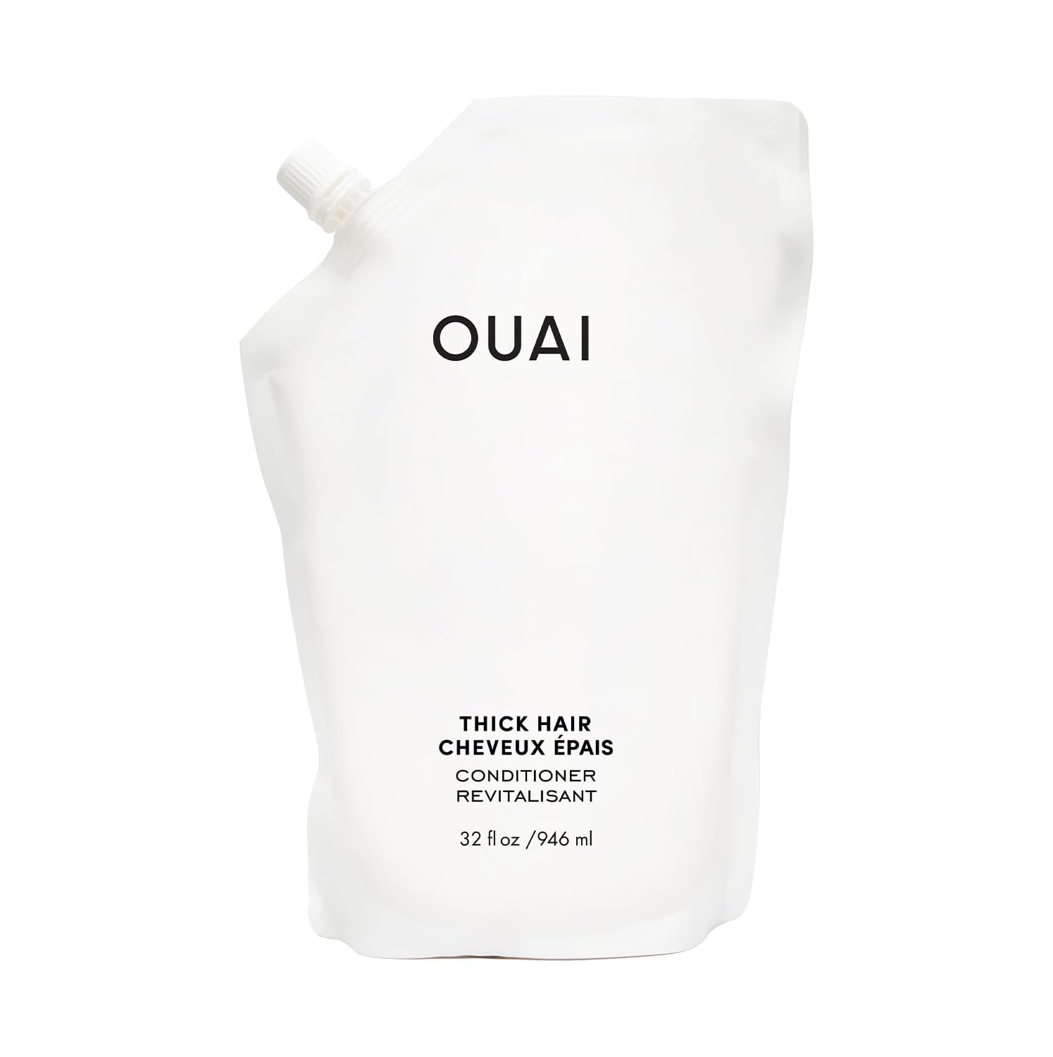 OUAI Thick Hair Conditioner Refill - Moisturizing Conditioner for Dry, Frizzy Hair | 946ml