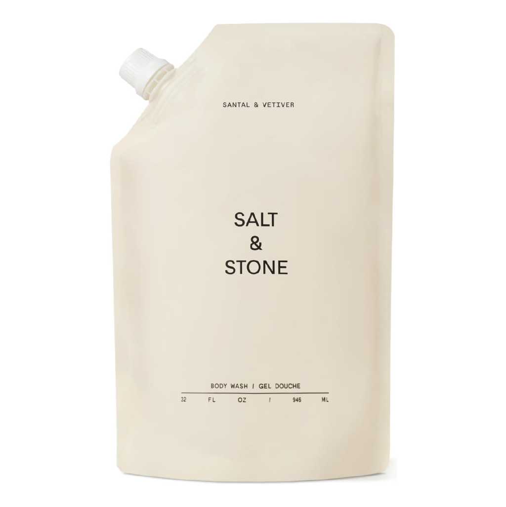 Salt & Stone Body Wash with Antioxidants for Deep Moisture | Sandalwood & Vetiver Refill