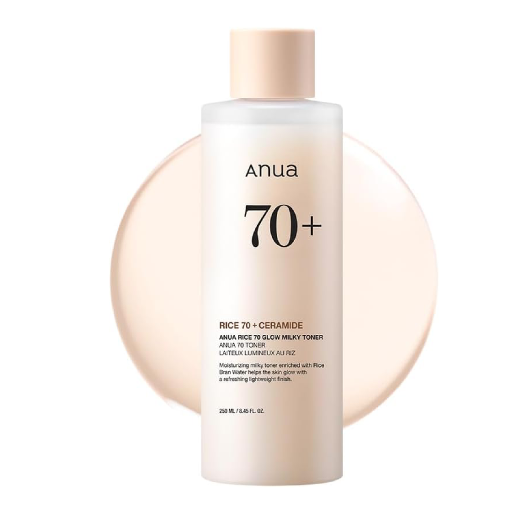 ANUA Rice 70 Glow Milky Toner - Brightening Essence Toner, 250 mL