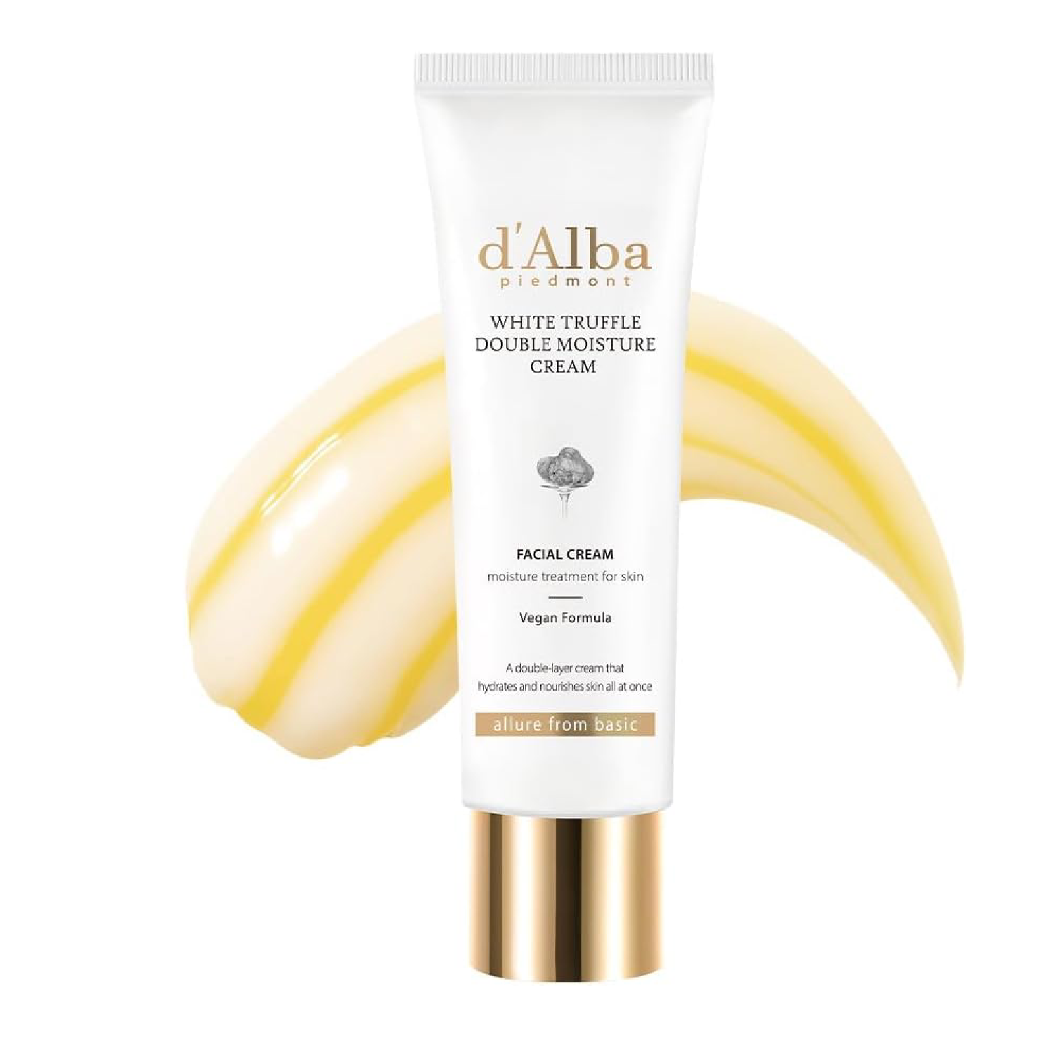 d'Alba White Truffle Double Moisture Cream - Vegan Dual Formula, 60 mL