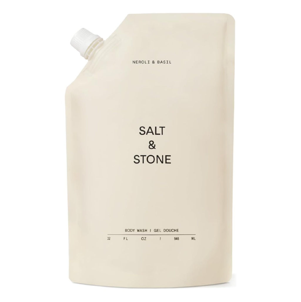Salt & Stone Body Wash with Antioxidants for Deep Moisture | Neroli & Basil Refill