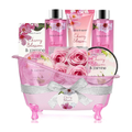 BODY & EARTH Cherry Blossom & Jasmine Spa Gift Set - 8 Piece Pamper Collection